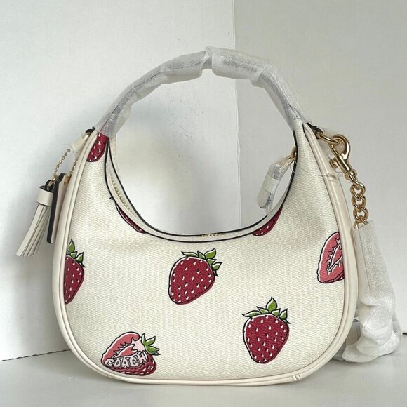 Coach Carmen Mini Crossbody Bag Strawberry White CAL01 Crossbody ORGPKG - Picture 4 of 13